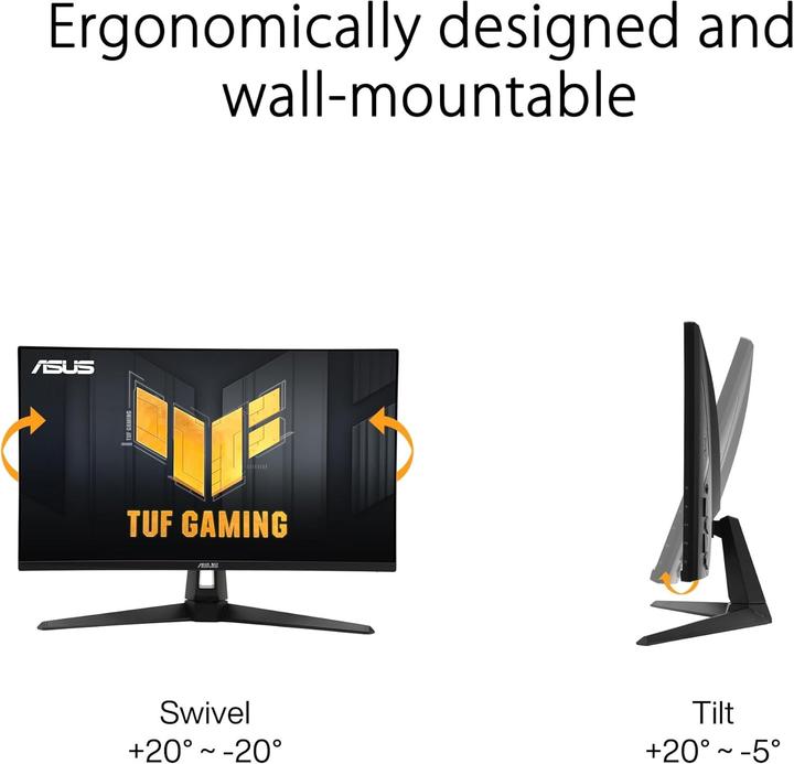 Actual product image ASUS TUF Gaming VG27AQ3A (2560 x 1440 pixels, 27")