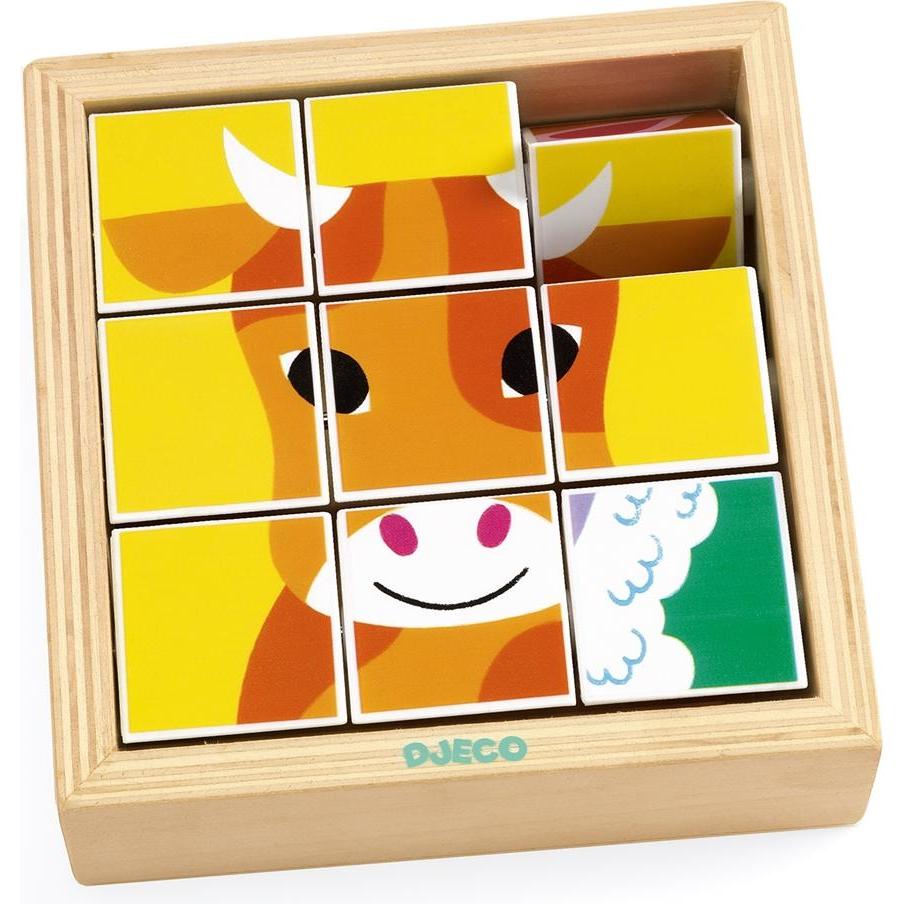 Djeco Medinė dėlionė – Suk gyvūnėlį - Animoroll (9 Teile)