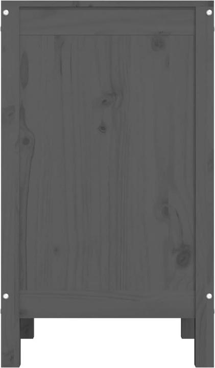 Actual product image vidaXL Wäschetruhe Grau 44x44x76 cm Massivholz Kiefer,Farbe