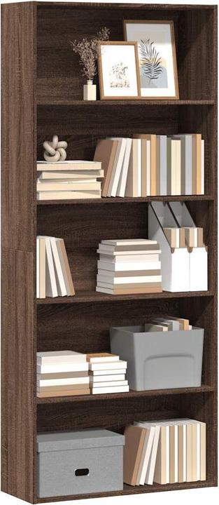 Produktbild vidaXL Bücherregal Bücherschrank Standregal Raumteiler Braun Eichen-Optik (80 x 30 x 189 cm)