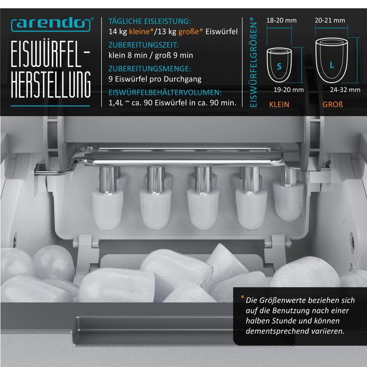 Actual product image Arendo Ice cube machine
