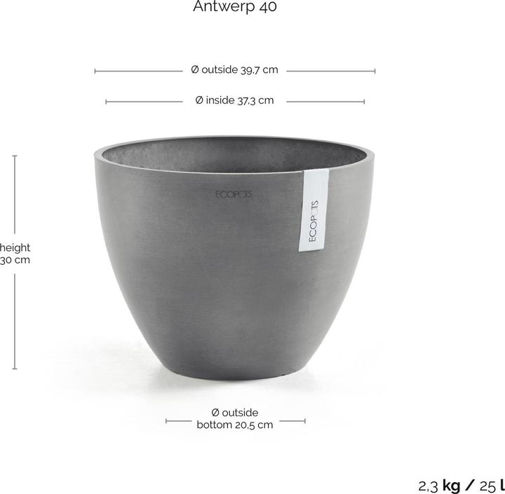 Produktbild Ecopots Antwerp (39.70 x 30 cm)