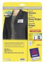 Actual product image Avery 200 Name labels L4786-20 white 80.0 x 50.0 mm