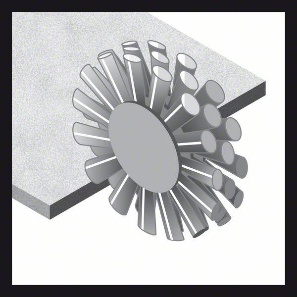 Actual product image Bosch Professional Zubehör PRO Stainless Steel clean disc brush, straight shaft, 80 x 0.2 mm