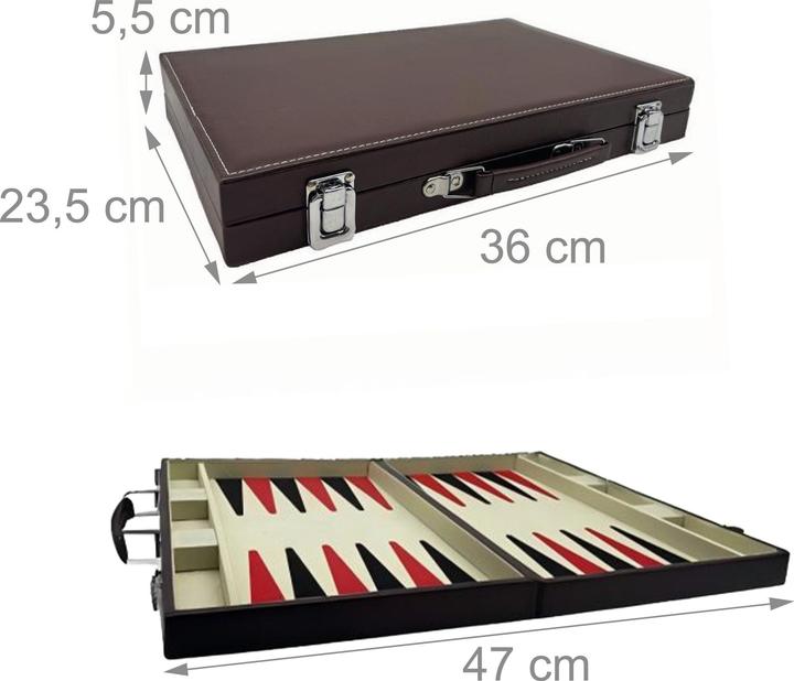 Produktbild Relaxdays Backgammon-Koffer
