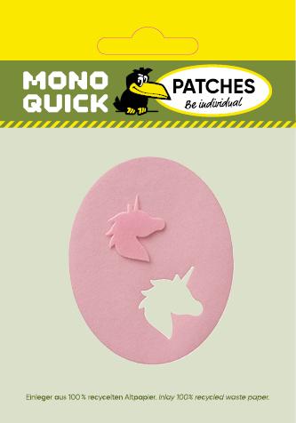 Image du produit Mono Quick Flicken 2tlg. Rosa Einhorn (2 pcs, 9.90 x 7.90 cm)