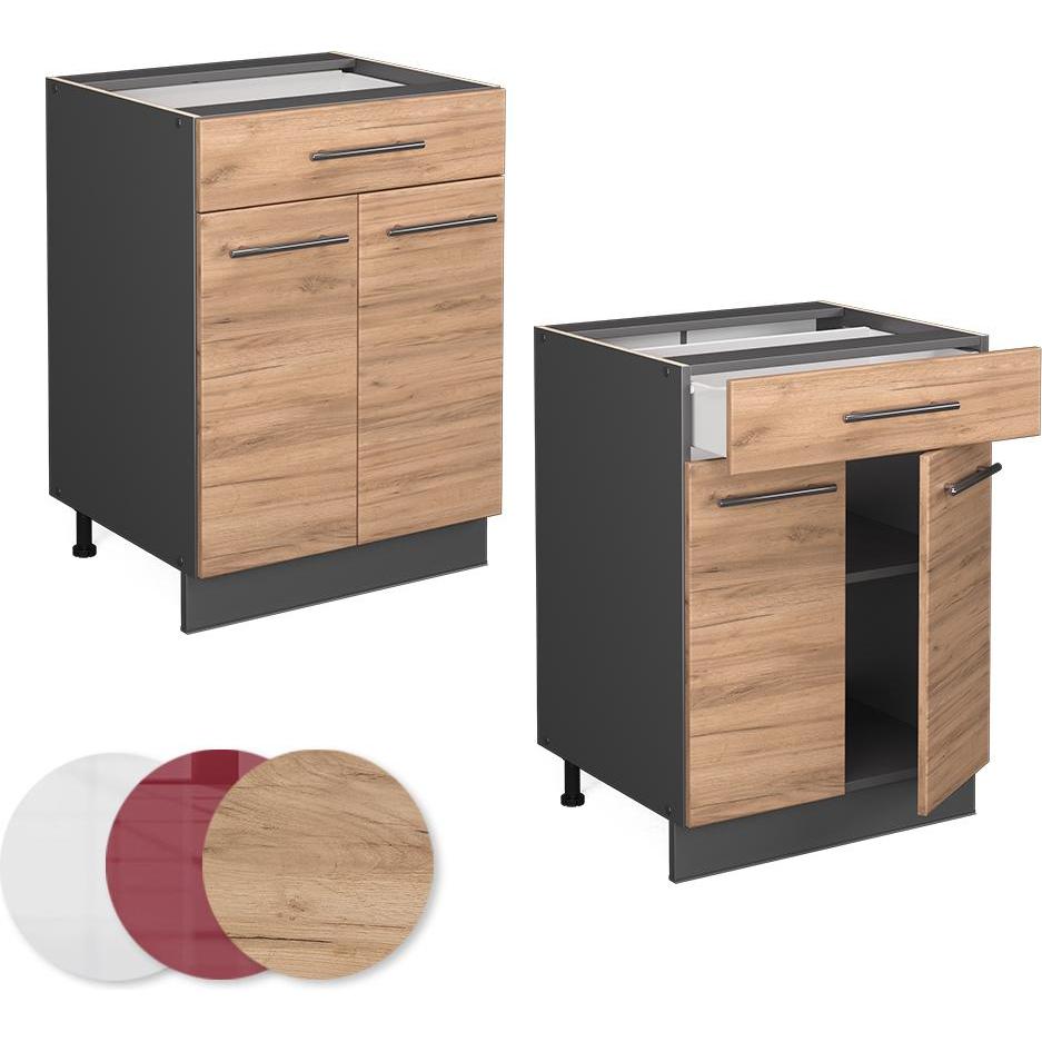 Vicco, Regal, Küchenunterschrank Fame-Line (60 x 52 x 82 cm)