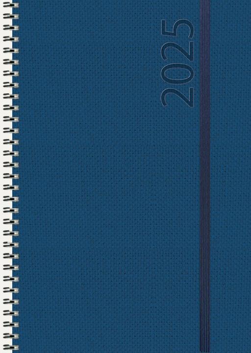 Produktbild Buchkalender Wochentimer Spirale dunkelblau 2025 (14 x 20.5 cm)