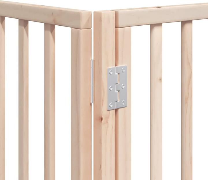 Image du produit vidaXL Porte pour chien Barrière de sécurité pour chiens Barrière de sécurité pliable 9 pièces en bois (2 cm)