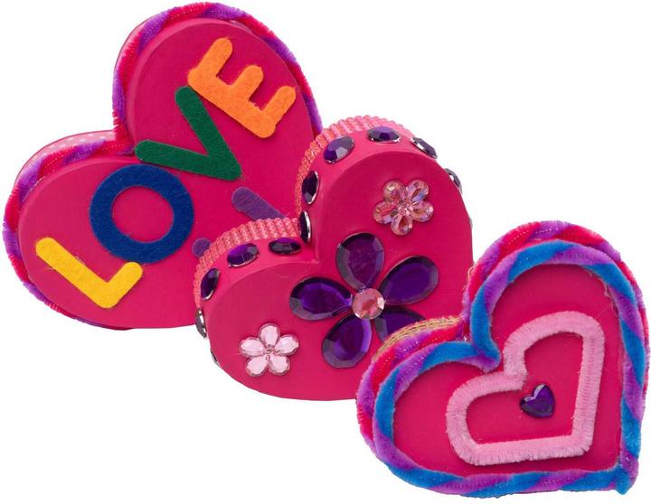 Immagine prodotto Colorations - Pappmaché-Boxen in Herzform, 3 Stück.