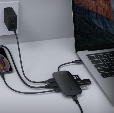 Image du produit Aukey I/O-HUB USB3 3PORT CB-C71/LLTSN1001018 (USB-C, 8 Ports)