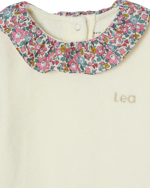 Actual product image Envie de Fraise Bio-Kollektion: Baby Samt-Strampler mit Liberty-Stoff (80)