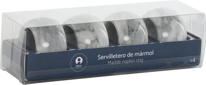 Produktbild Esprit Serviettenring Home Weiss Marmor 4,8 x 4,8 x 3,3 cm 4 Stücke (4 x)