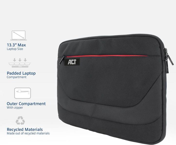 Produktbild ACT Suburb Laptop Sleeve 13.3", made from recycled plastic bottles (13.30", Universal)
