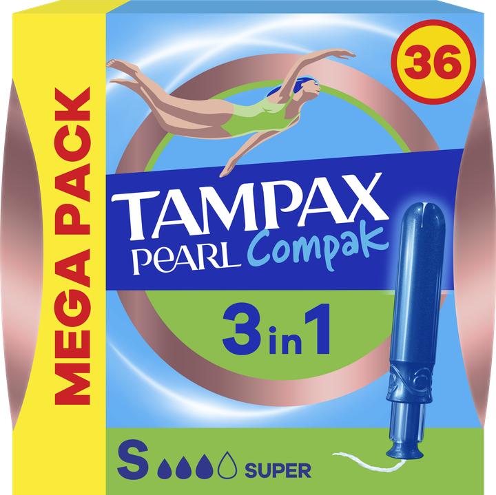 Tampax Compak Pearl Super Tampoonid Aplikaatoriga, 36 tk (36x)