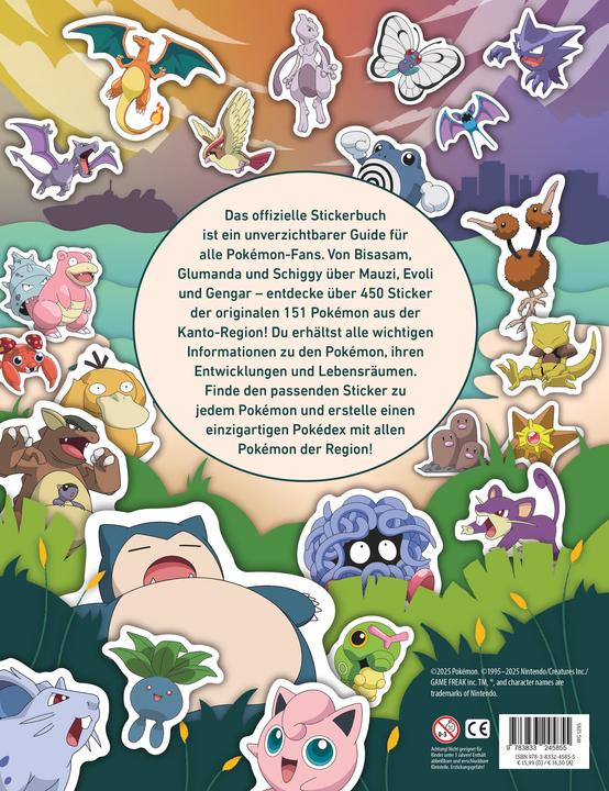 Actual product image Panini Pokémon: Das offizielle Stickerbuch Kanto-Region - Die ersten 151 (450 Sticker)