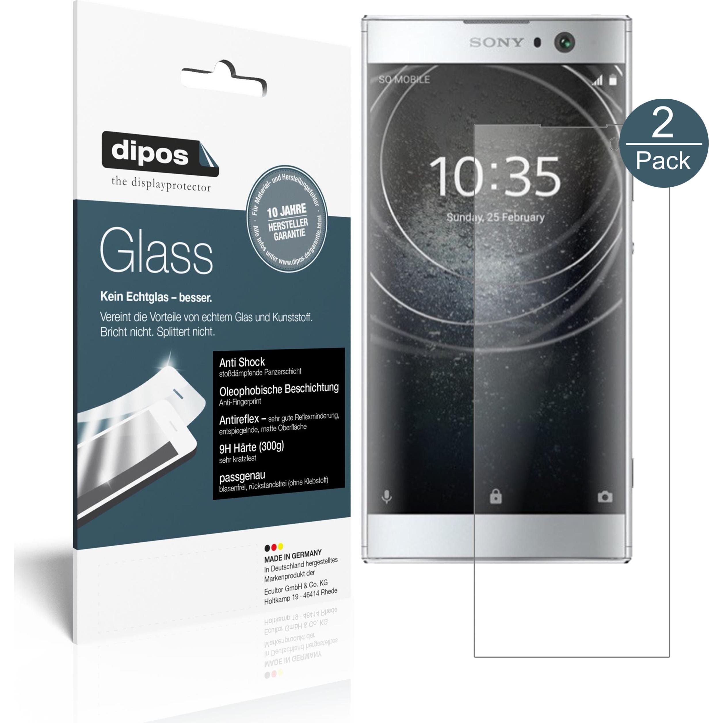 Thumbnail - Dipos Displayschutz Anti-Shock (2 Stück, Sony Xperia XA2), Smartphone Schutzfolie, Transparent