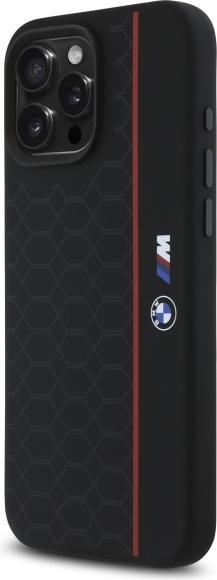 Produktbild BMW BMHMP16X23SHER iPhone 16 Pro Max 6.9" czarny/black hardcase Silicone Hexagon Red Line MagSa (Apple iPhone 16 Pro Max)