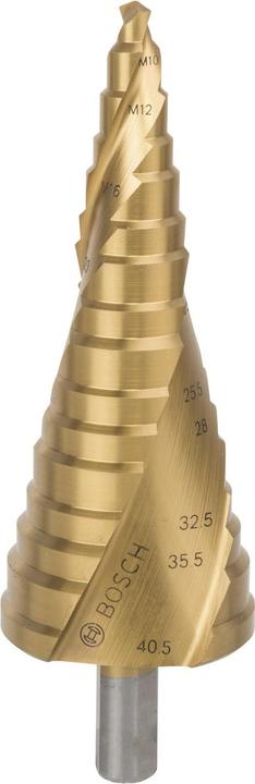 Produktbild Bosch Professional Zubehör Stufenbohrer HSS-TiN, für Kabelverschr., M10 - M40, 10 mm, 125,5 mm, 12 Stufen (10 mm)