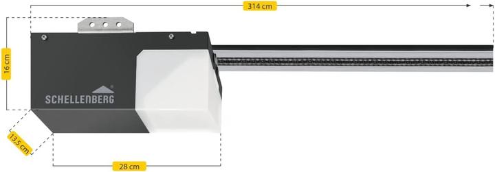 Produktbild Schellenberg Garagentorantrieb DRIVE M, 500 N, 868,4 MHz