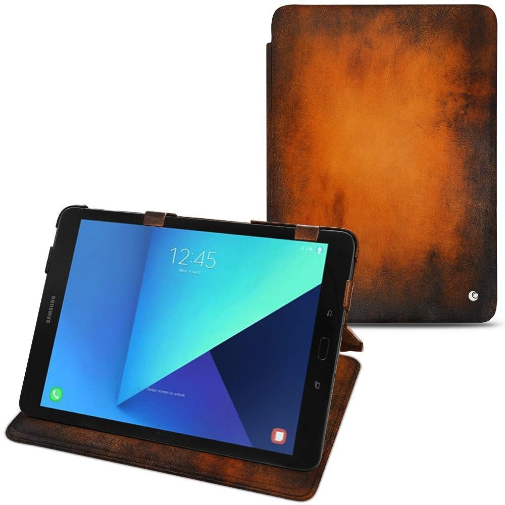 Noreve Lederschutzhülle horizontal (Galaxy Tab S3 9.7 (2017)), Tablet Hülle, Violett