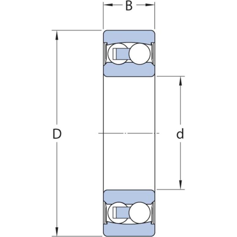 Thumbnail - SKF, Kugellager, Pendelkugellager 2205 K.E-2RS1TN9C3 Innen-Ø 25 mm Aussen-Ø 52 mm Breite18 mm