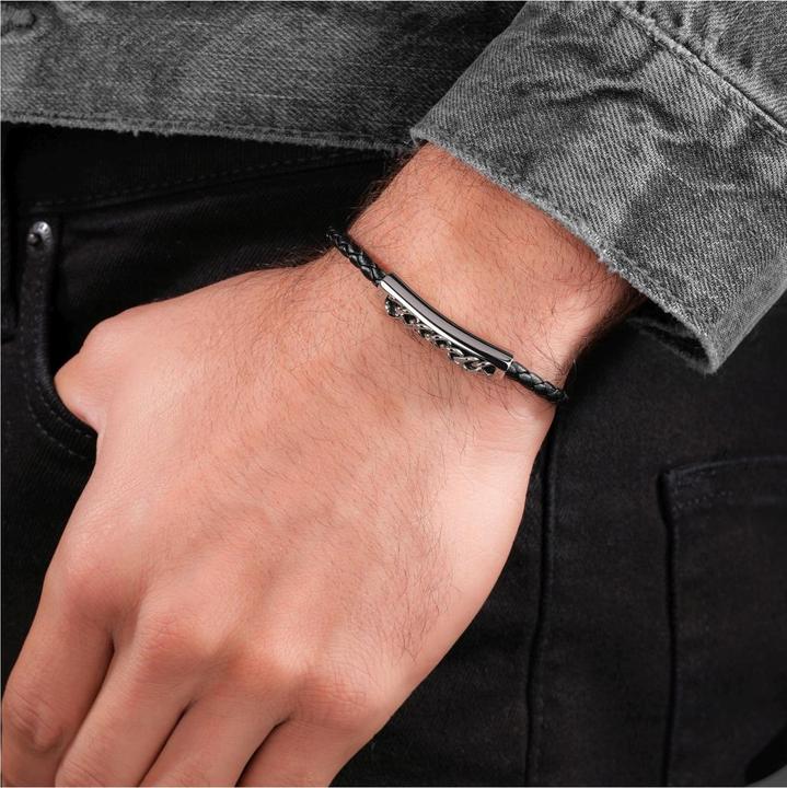 Produktbild Police Fetter (18 cm, Edelstahl, Leder)