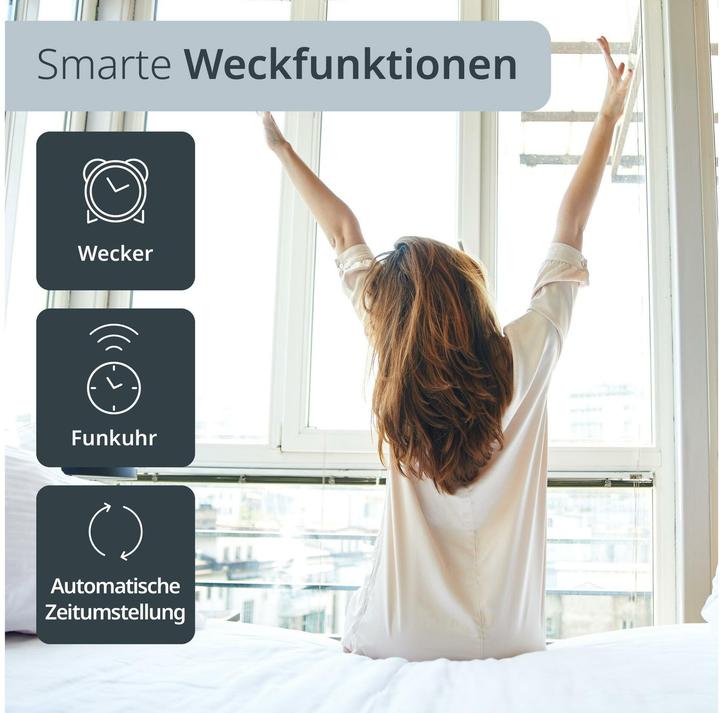 Actual product image ADE Radio-controlled alarm clock CK 1702, functions: Snooze function, Alarm