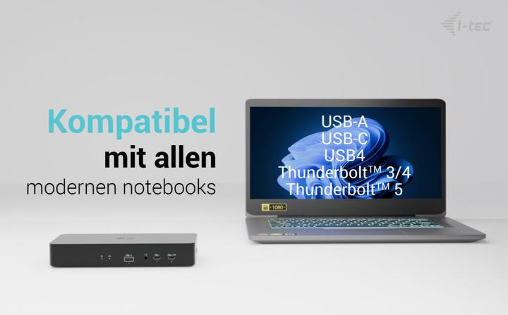 Produktbild i-tec USB-C/A Intelligent Dual DS+PD100W, Universal (USB-C, 8 Ports)