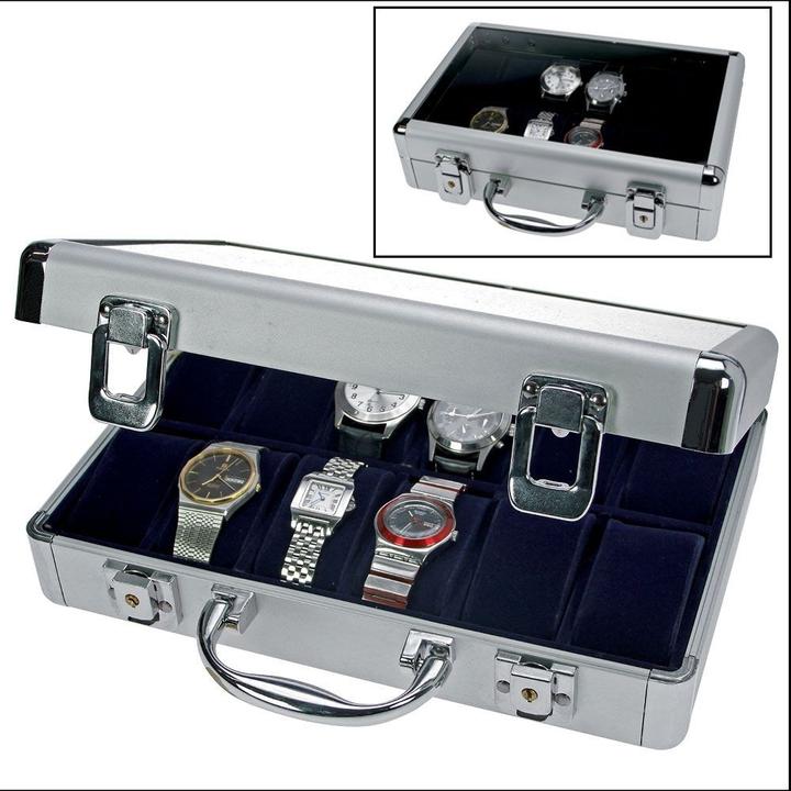 Immagine prodotto Safe Cassa dell'orologio in alluminio velour rosso