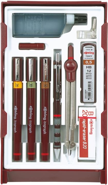 Actual product image Rotring Isograph Master Set (Burgundy, 1 x)