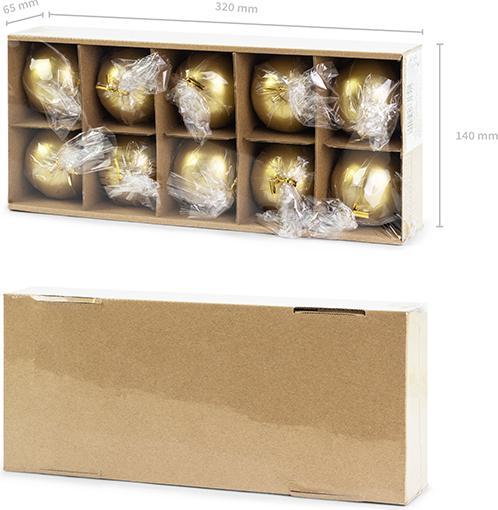 Actual product image Partydeco Bougie Sphère Doré - 6cm (10pcs) (10 pcs.)