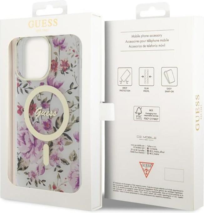 Produktbild Guess iPhone 14 Pro 6.1 hardcase Flower MagSafe (Apple iPhone 14 Pro)