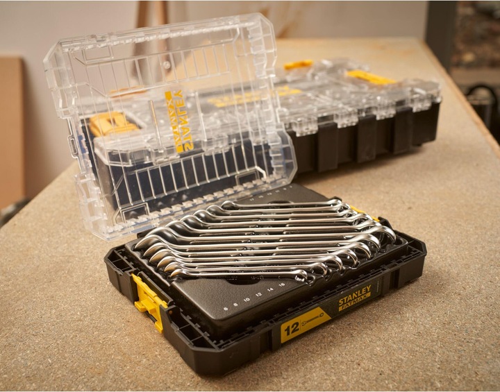 Actual product image Stanley Combination wrench set 12 pieces (17 mm, 7 mm, 16 mm, 15 mm, 8 mm, 14 mm, 12 mm, 13 mm, 9 mm, 6 mm, 10 mm, 11 mm)