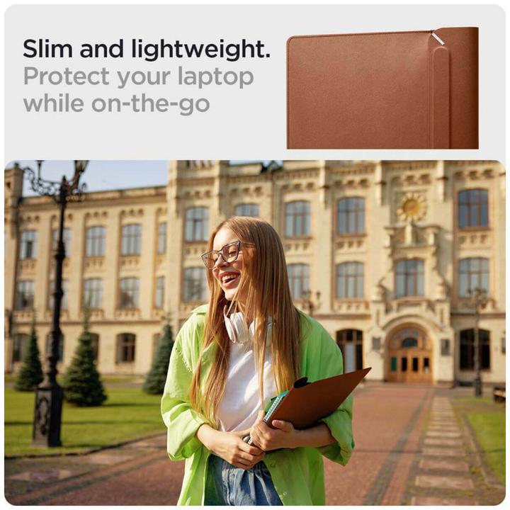 Produktbild Spigen Valentinus Sleeve Laptop 13-14 brązowy/classic brown AFA06416 (14", Universal)