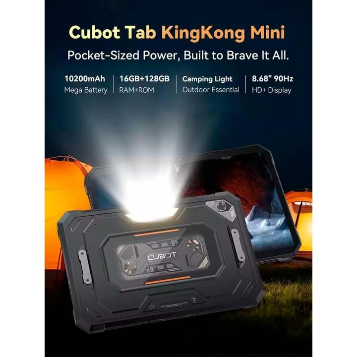 Actual product image Cubot Tablet KING KONG MINI 6 GB RAM 128 GB 8,7" Schwarz (4G, 8.70", 128 GB, Black)