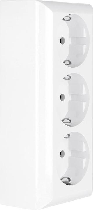 Actual product image REV 3gang complete socket white 0510090777