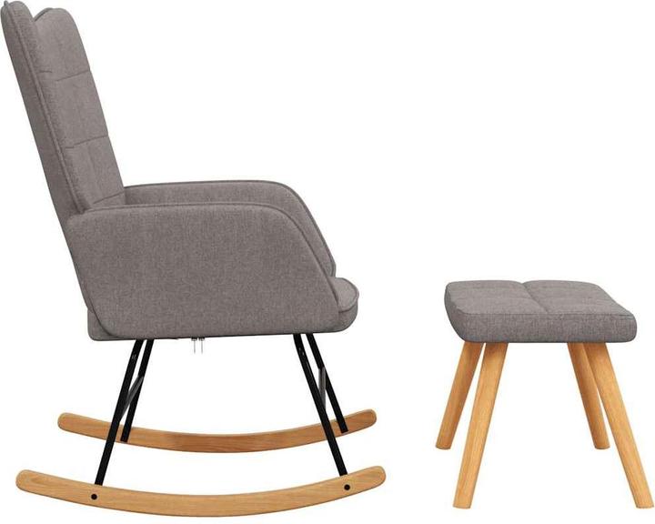 Produktbild vidaXL Schaukelstuhl mit Hocker