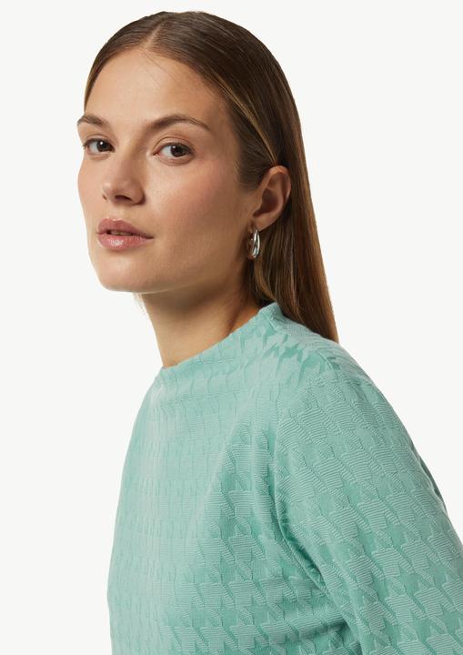 Image du produit Comma Sweatshirt Jerseyshirt mit Hahnentrittmuster und Stehkragen (44)