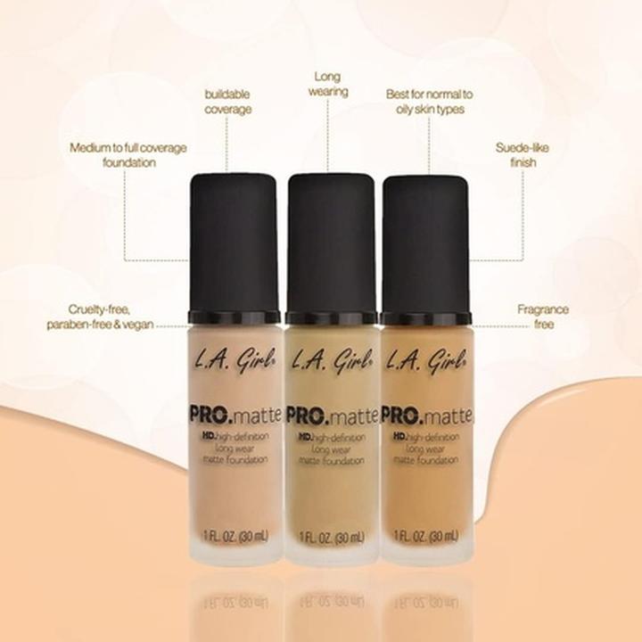 Produktbild L.A. Girl LA Girl PRO.matte HD Long Wear Matte Foundation GLM673 Beige (GLM673 Beige)
