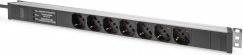 Actual product image Digitus Socket strip with aluminum profile and surge protection, integrated line filter, 7-way Italian socke (7x, CEE 7/3, 2 m)
