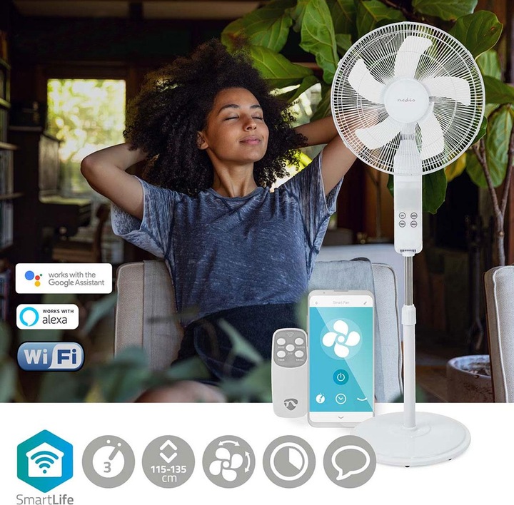 Actual product image Nedis SmartLife Fan | Wi-Fi | 400 mm | Adjustable
