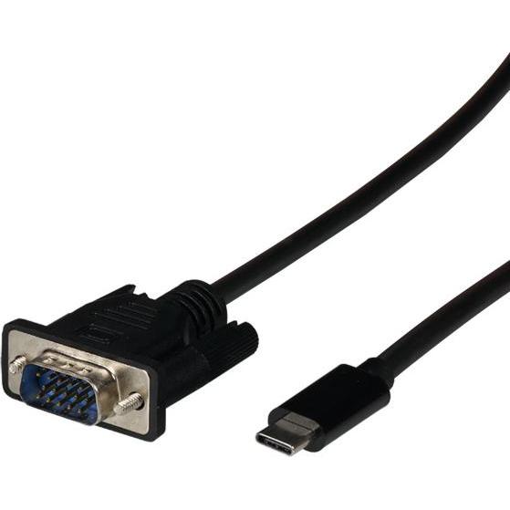 EFB Elektronik USB 3.2 VGA Adapterkabel, Typ-C Stecker (2 m, VGA), Video Kabel