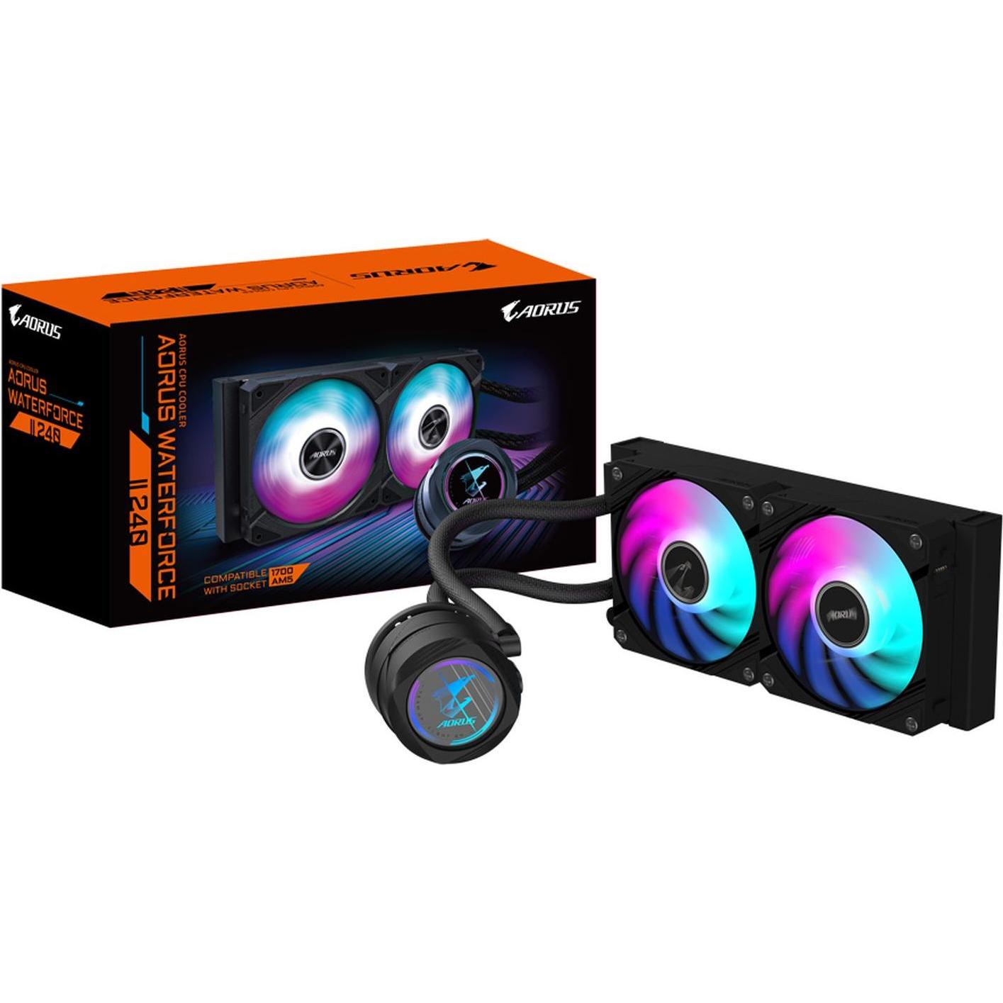 Gigabyte AORUS Waterforce II 240, CPU Wasserkühler, Schwarz