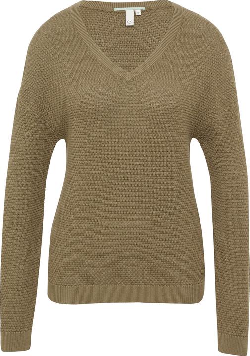 Produktbild S.Oliver Strickpullover Pullover mit Strukturmuster und V-Ausschnitt (M)