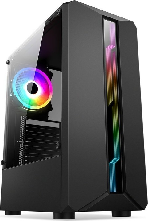 Produktbild 1st Cool Gehäuse SHARK 1, mittlerer Tower, AU, USB 3.0, ohne Stromquelle, RGB-Lüfter, transparentes Seitente