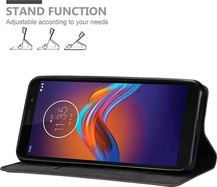 Actual product image Cadorabo Book Invisible Magnet Cover (Motorola Moto E6 Play)