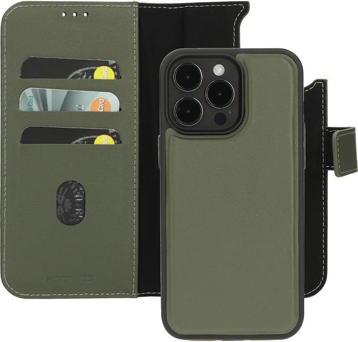 Mobiparts Leather 2 in 1 Wallet Case Apple iPhone 15 Pro Max Green (Apple iPhone 15 Pro Max)