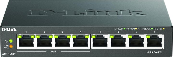 Actual product image D-Link Dgs-1008p (8 Ports)