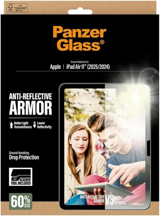 Produktbild PanzerGlass Anti-Reflective Armor Screen Protector iPad Air 11" (2024-2025) (Apple iPad Air 11 2024, Apple iPad Air 11 2025)